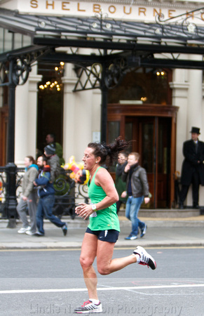 Sandra Armstong outside Shelboruen Hotel. The race will feature in a documentary about the hotel.