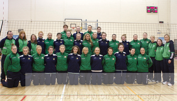 Irish senior and junior women's volleyball squads