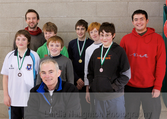 Second-placed team from St Michael's with coach Pat McLoughlin