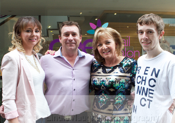Dolores Molloy with children Amy and Shane and partner Gerard Rochford