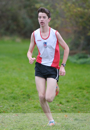 Ian Guiden (St Aidan's) winning U19 race.
